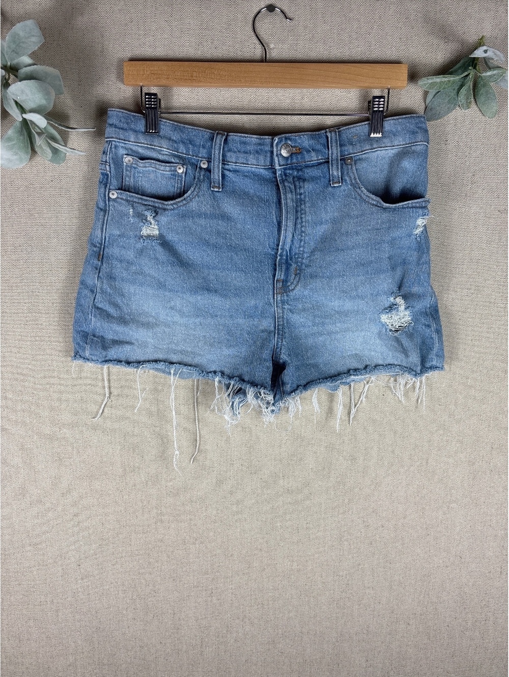 Madewell > The Perfect Jean Short Distressed High Waist 31
